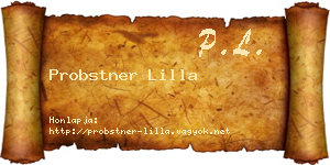 Probstner Lilla névjegykártya